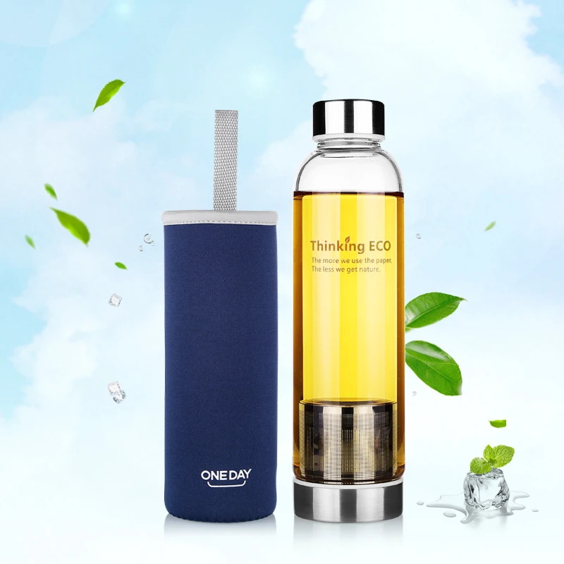 550 МЛ Мою Бутылку Стакан Чая Infuser Бутылки Воды С Фильтром Из Нержавеющей Стали