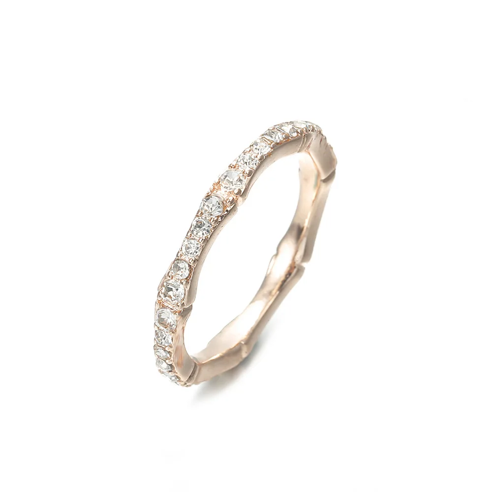 Простые и модные однорядные женские Розовое Золото Серебро Свадебные украшения