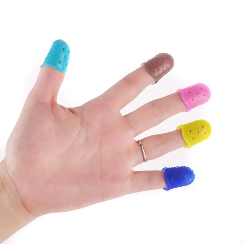 4 шт. силиконовый защитный чехол на палец для гитары разных цветов|Детали и