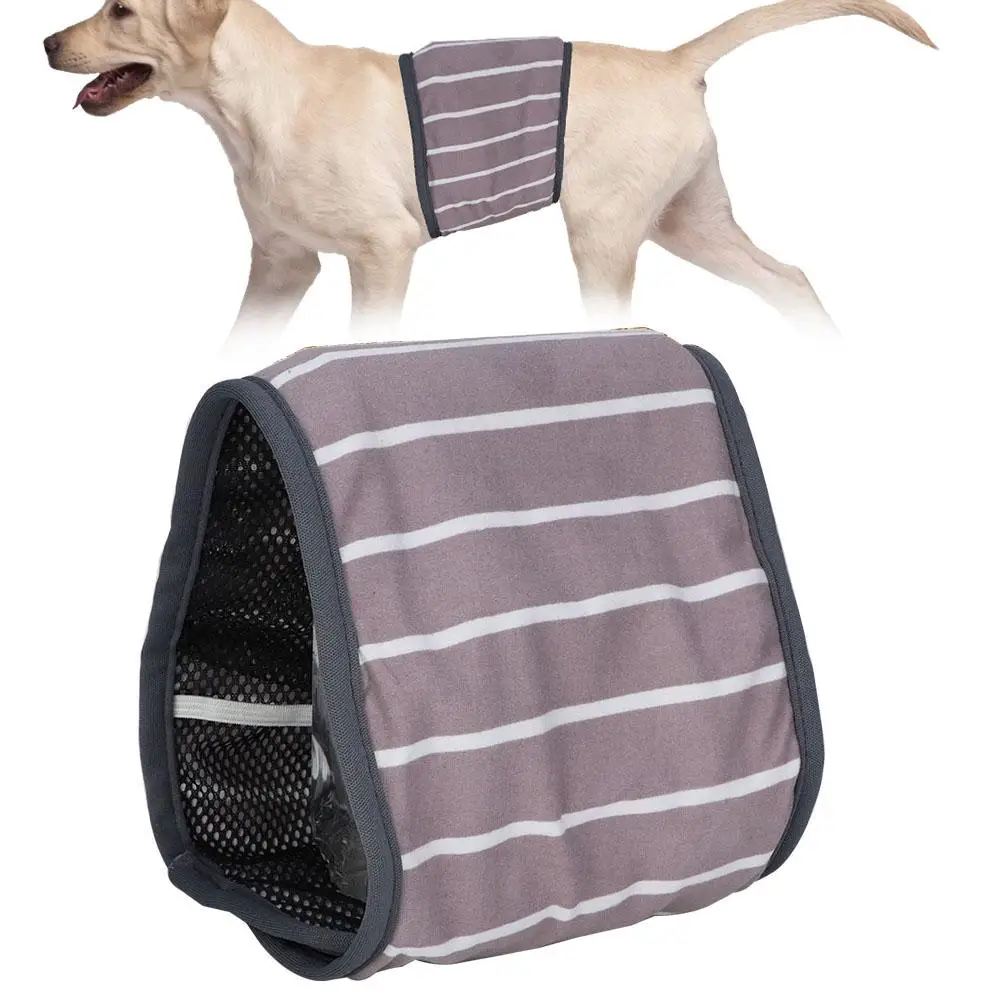 Моющиеся мужские подгузники для собак, многоразовые ленты для живота для мужчин, штанишки для собак, для менструации, физиологические штаны для собак - Цвет: Фиолетовый