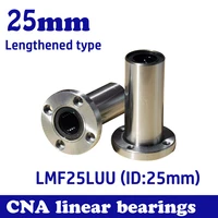 2pcslot lmf25luu long type 25mm flange linear bearing cnc linear bush free shipping