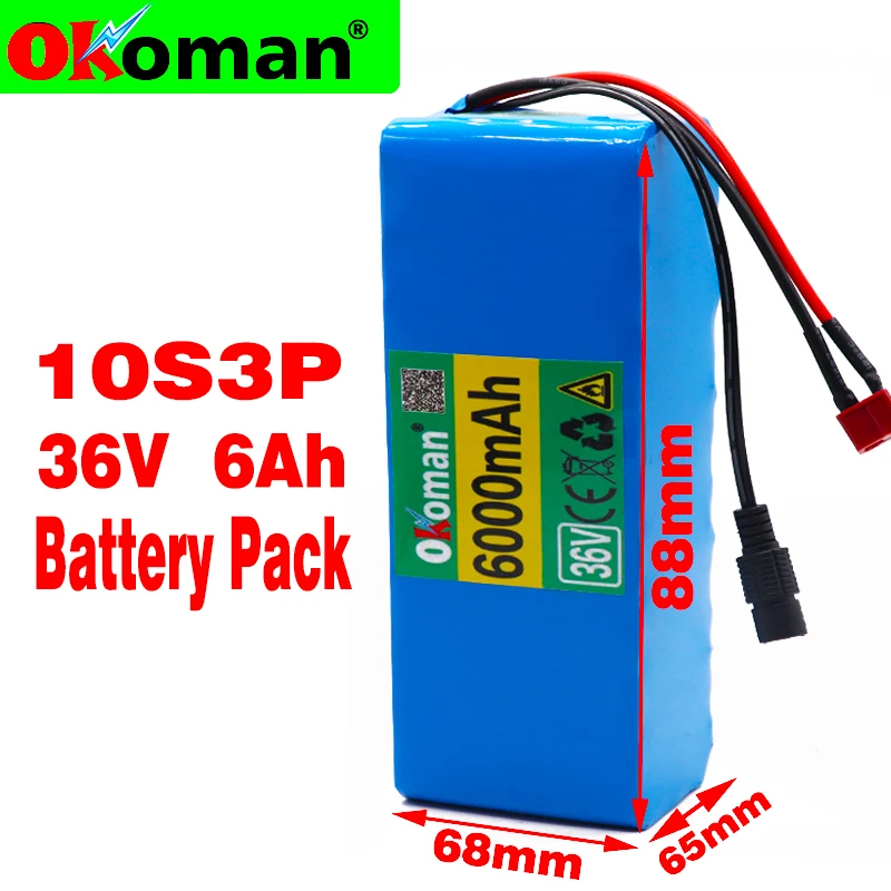 36V 6Ah 10S3P 18650 аккумуляторная батарея модифицированные велосипеды защита