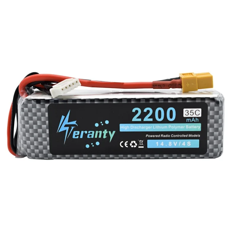 5 шт./лот 14 8 в 2200 мАч 35C Li-Po батарея T/XT60/JST/EC5 вилка перезаряжаемая 4S литий-полимерная