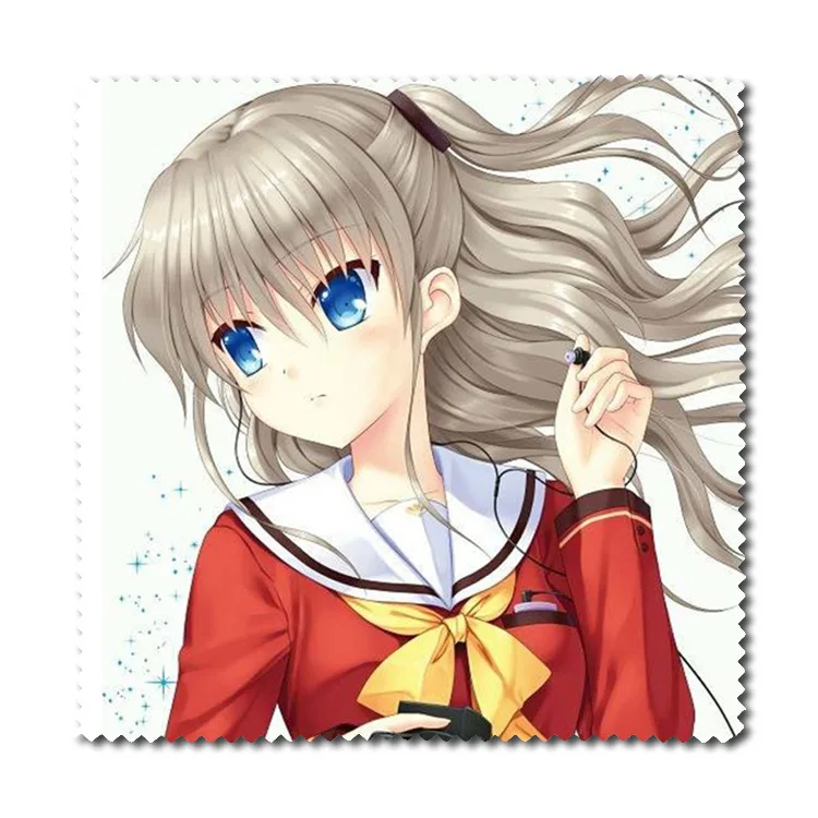 2 шт./компл. аниме Шарлотта цветные Линзы для очков чистая ткань Tomori Nao Мультяшные