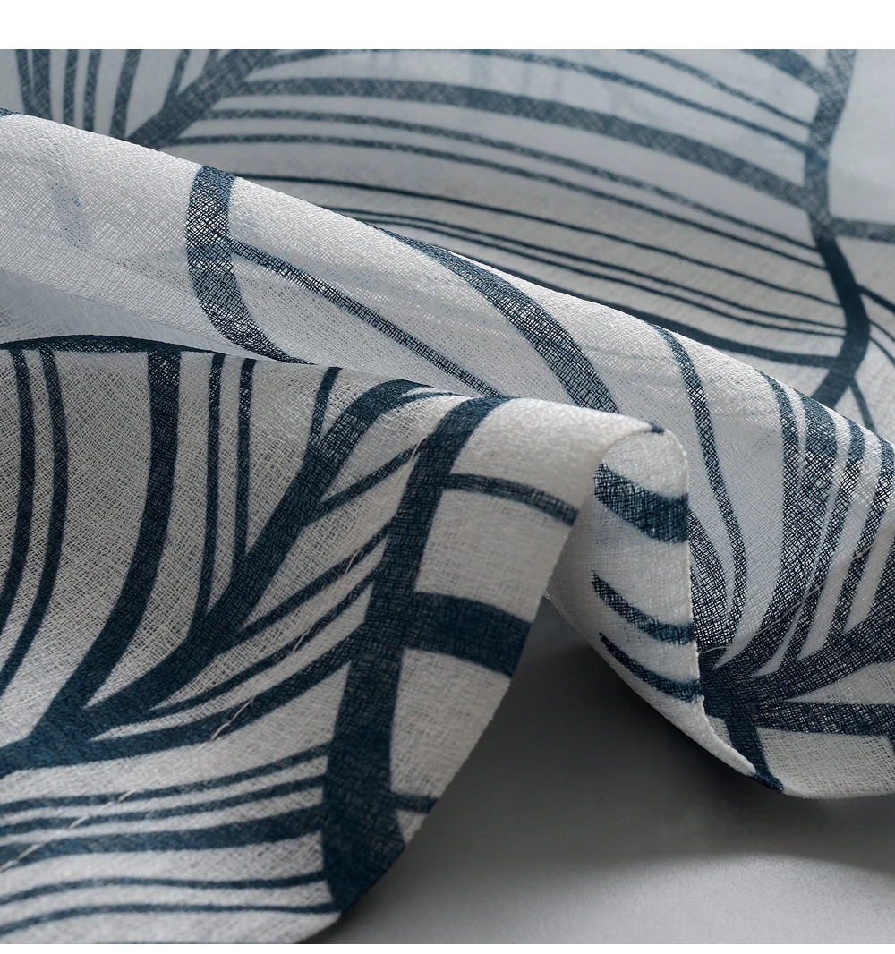 P.O.F сезон печатных оставляет шторы для гостиной лечение окно sheer home decor тюль