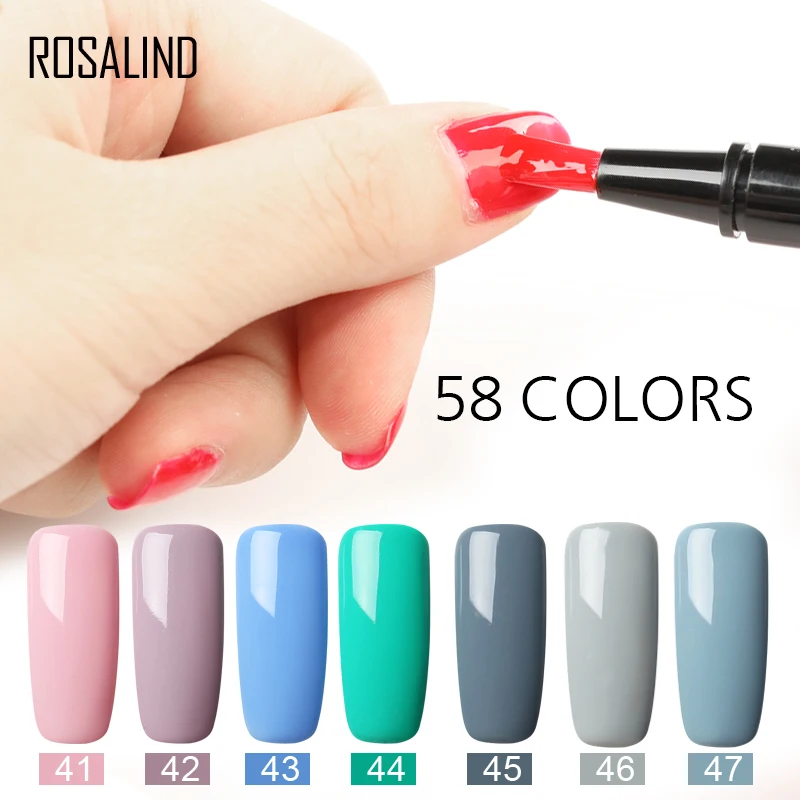 Гель лак для ногтей ROSALIND 5 мл 01 30 Белый Черный УФ Цвета полуперманентный
