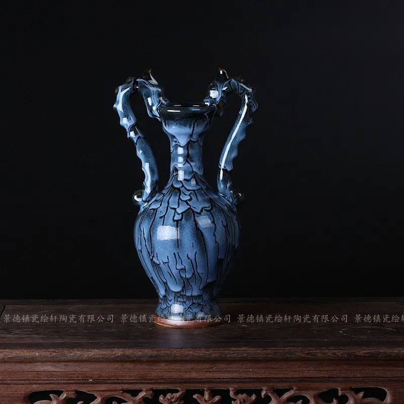 Цзиндэчжэнь керамика фарфор античная ваза современной гостиной украшения лист