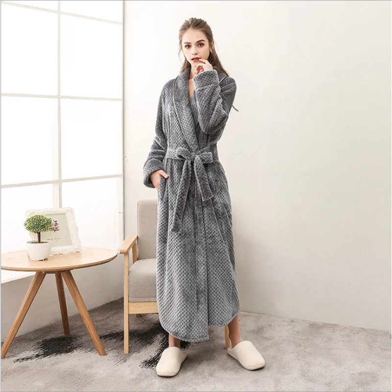 2019 зимний женский банный халат для пар мягкие бериловые халаты с длинными