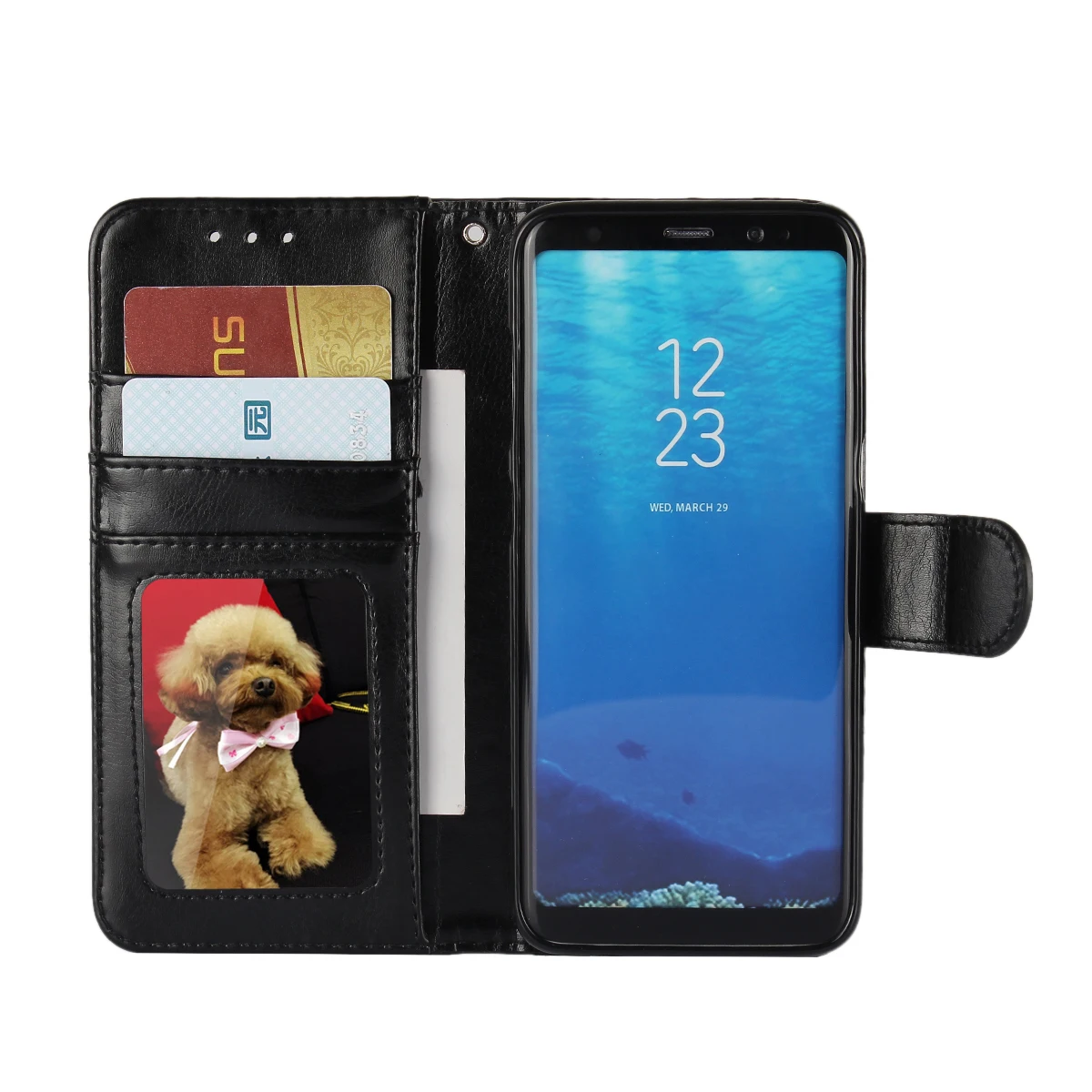 Роскошный кожаный чехол для Samsung S8 Plus кошелек с магнитной застежкой Note 8 A3 A5 A7 J3 J5 J7