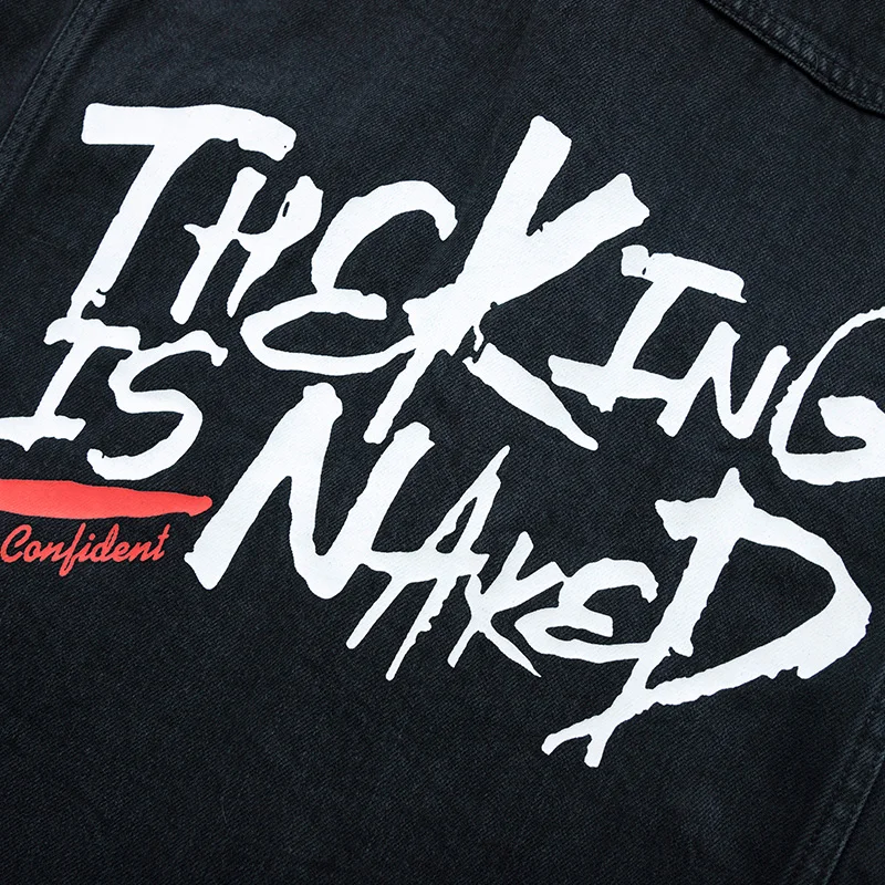 SEMIR Мужская джинсовая куртка с принтом и воротником пальто нагрудным карманом в