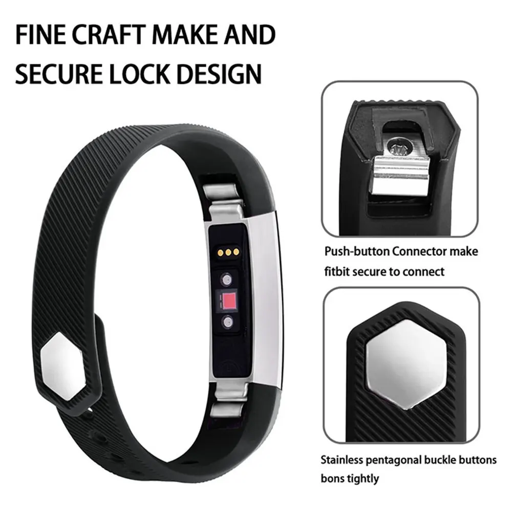 Большой размер, сменные Аксессуары Для Fitbit Alta HR, безопасный ремешок, браслет с пряжкой, браслет для фитнеса