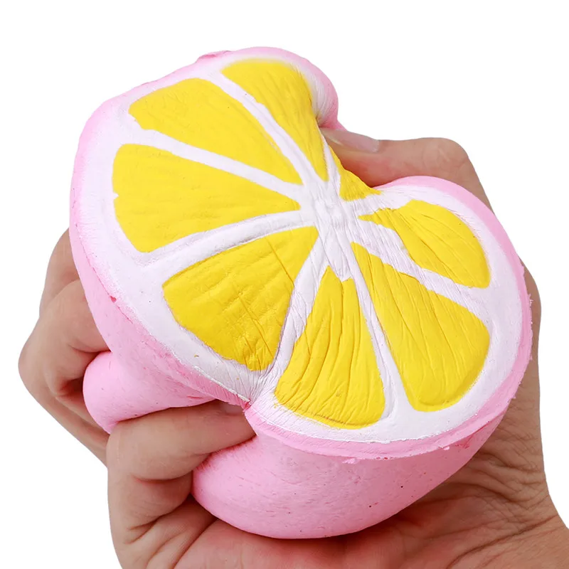 Детские мягкие игрушки Jumbo Kawaii новые лимоны милые фрукты медленно растут
