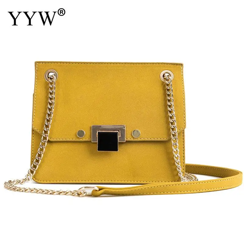 Модные желтые Для женщин мешок матовый одноцветное Цвета Mini Crossbody сумки на плечо Лидер продаж женские Искусственная кожа Bolsos Mujer черный