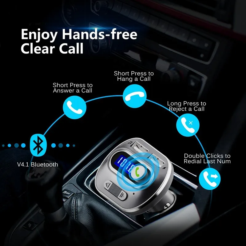 FM передатчик VicTsing BH121 с поддержкой Bluetooth и USB портом|FM-трансмиттеры| |
