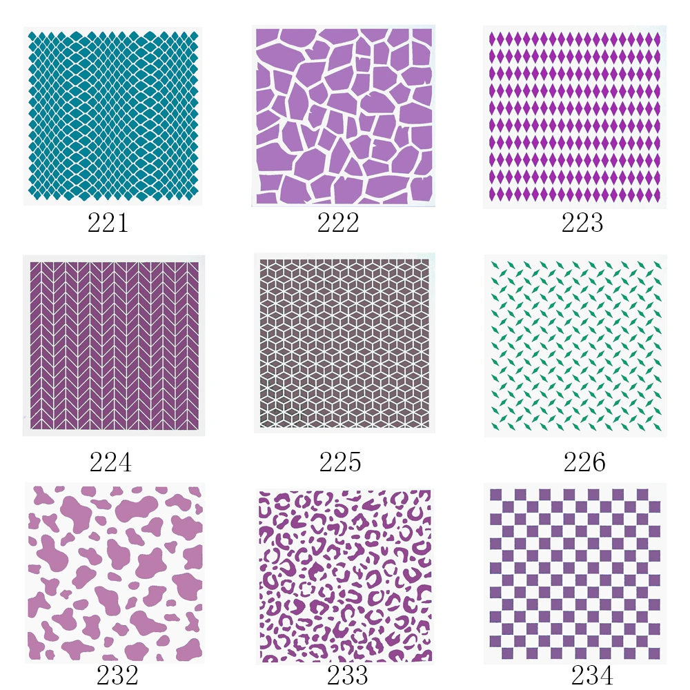 

9 pcs 13 cm DIY Crafts Layering Background Stencil for Painting Scrapbooking Embossing Gift Paper Cards Template Tool