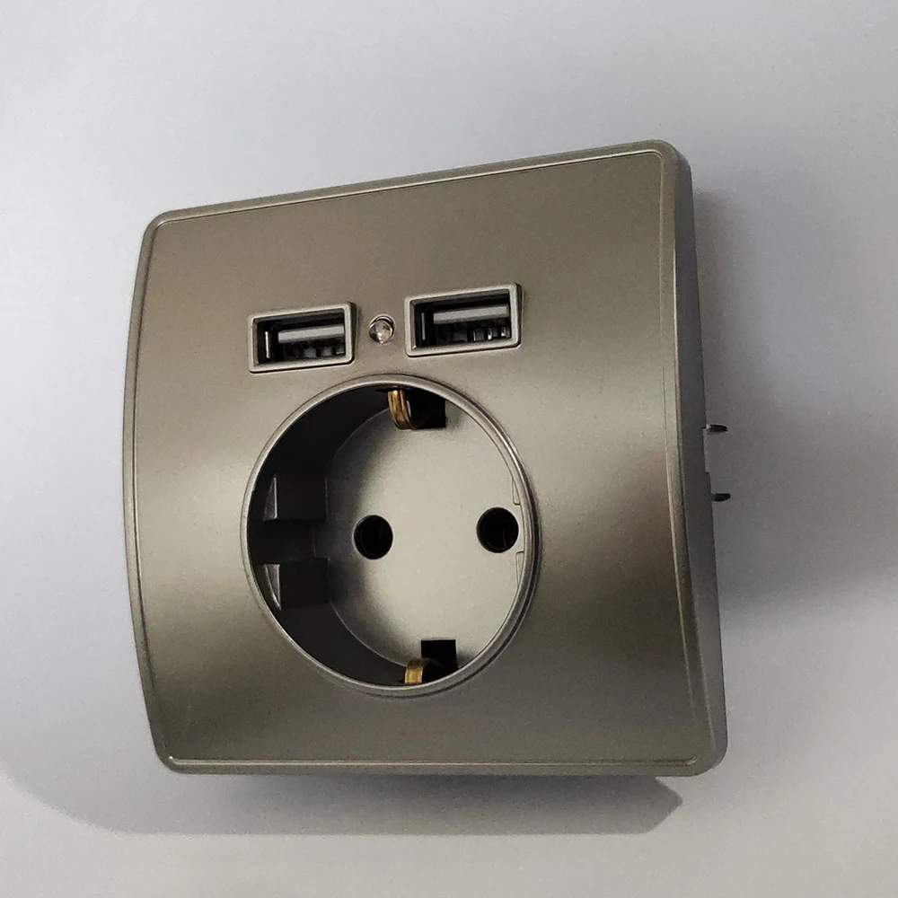 Двойной Usb-порт 5 В 2 А высокое качество 2019 электрическая розетка переключатель