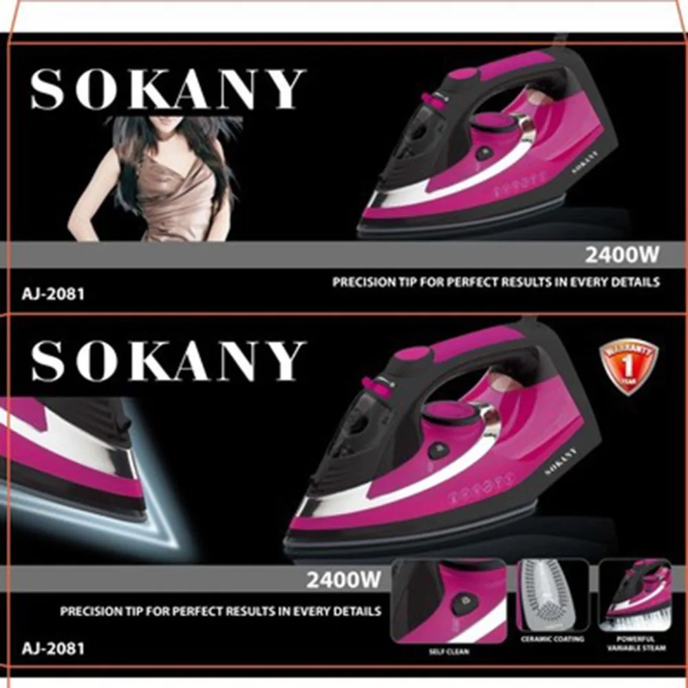 SOARIN 2400 Вт мини ручной электрический утюг с паром керамическая плита Пароварка
