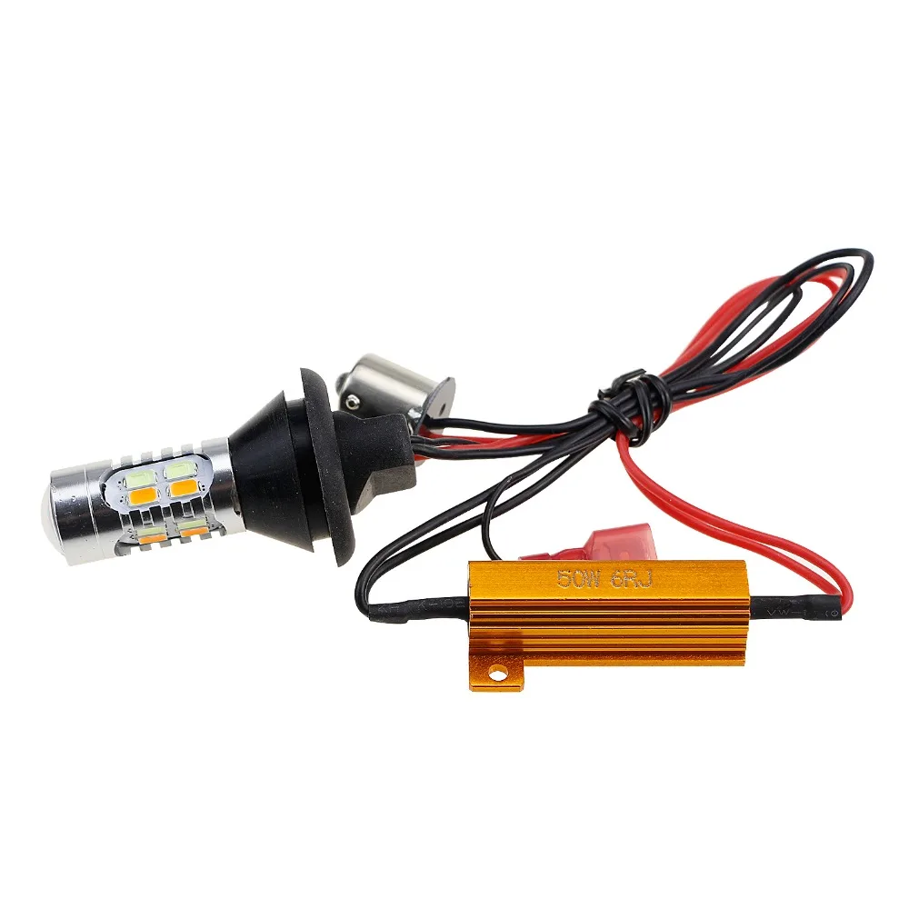 BAU15S 1156 py21w s25 20 светодиодный T20 W21W WY21W 7440 светильник дневного + поворотник двойной