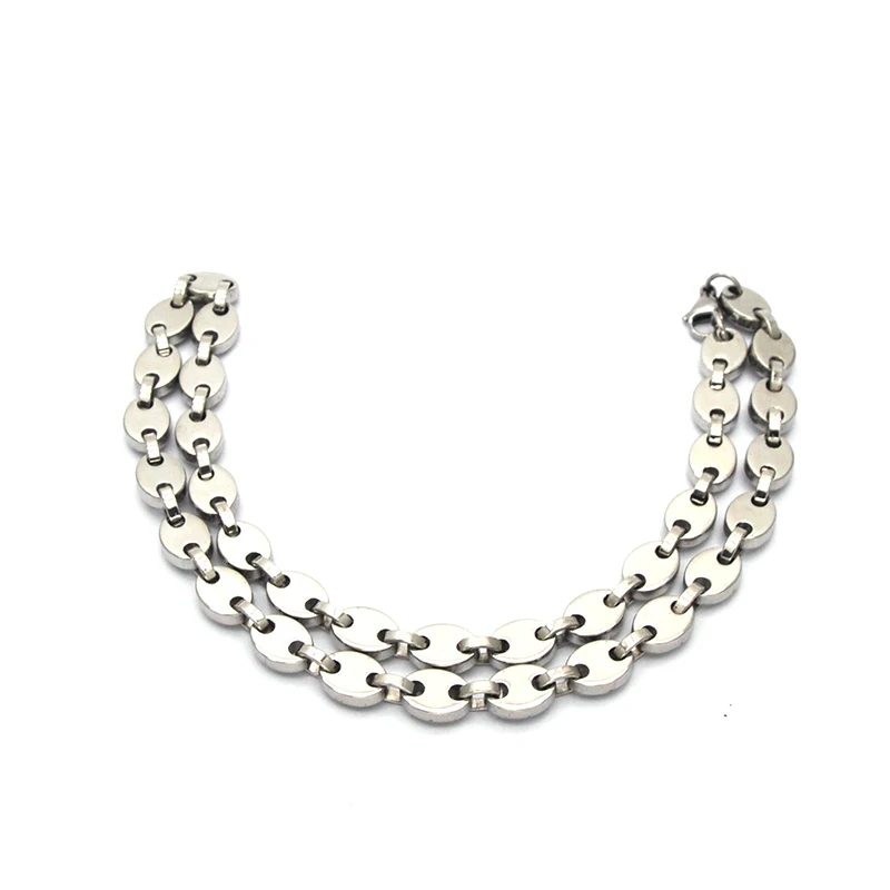 Лидер продаж модное ювелирное изделие ожерелье из нержавеющей стали 10 мм плоская