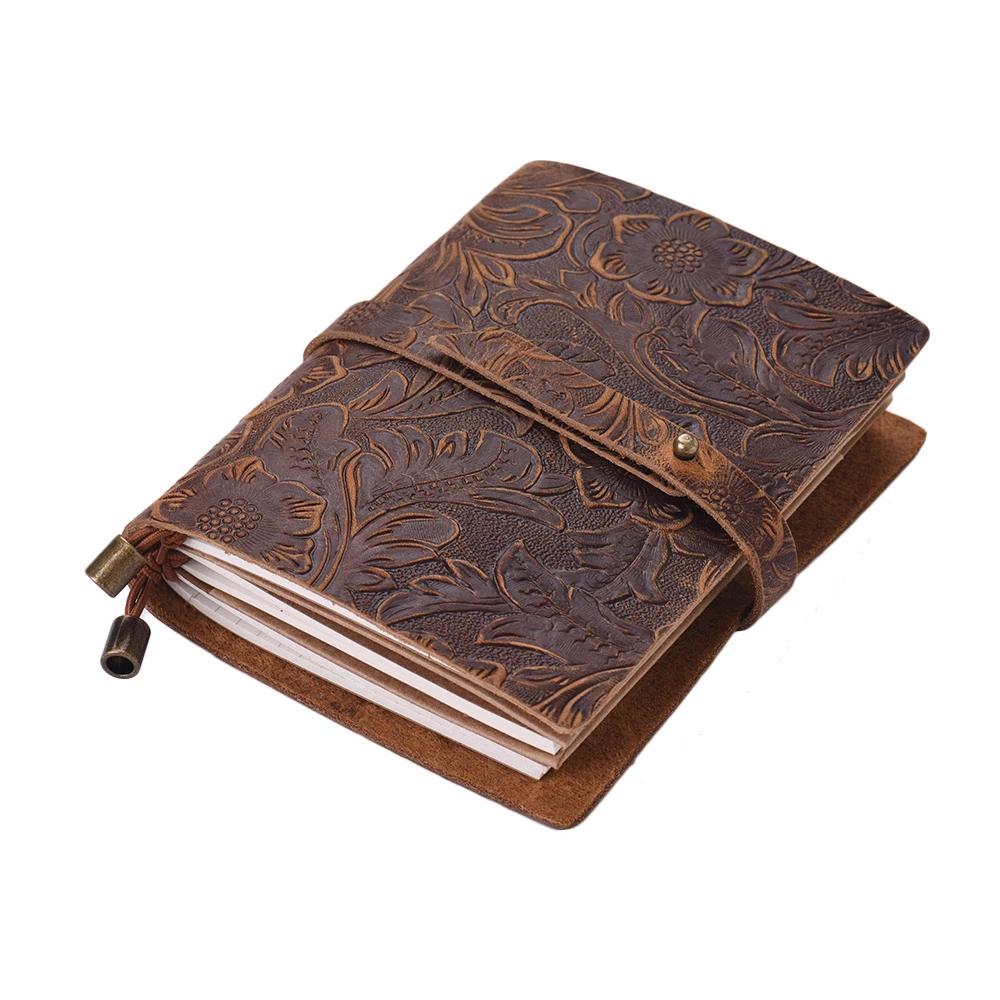 Винтажный рельефный рисунок дневник с пустыми листами в клетку многоразовый