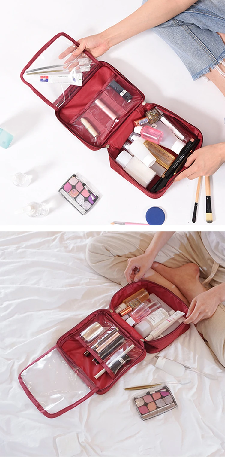 Portable Travel Cosmetic Organizer Men's Toiletry Makeup Storage Bag Zipper Pouch Home Luggage Accessories Supplies