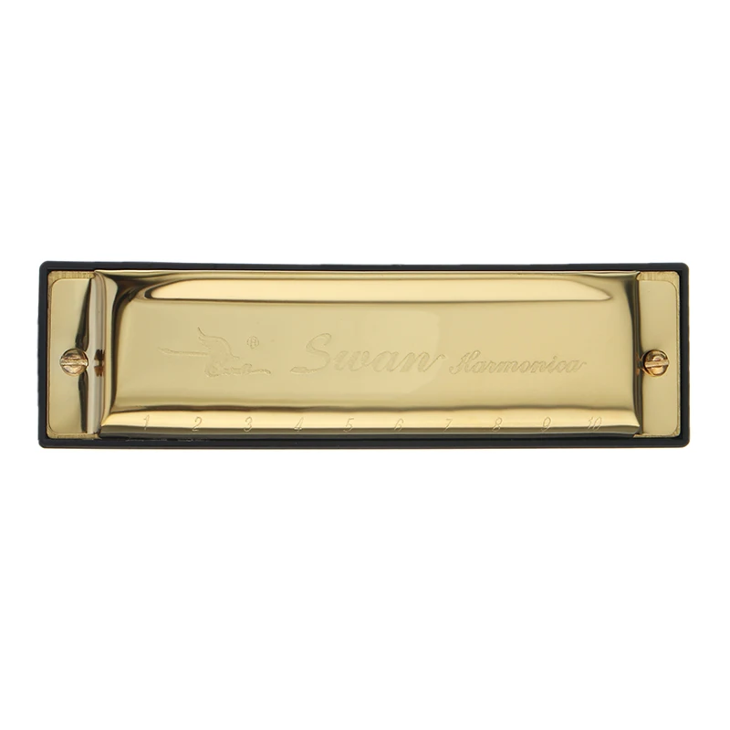 Harmonica Blues Harp золотой цвет 10 отверстий 20 тонов Клавиша C mouth Organs гармошки для блюза