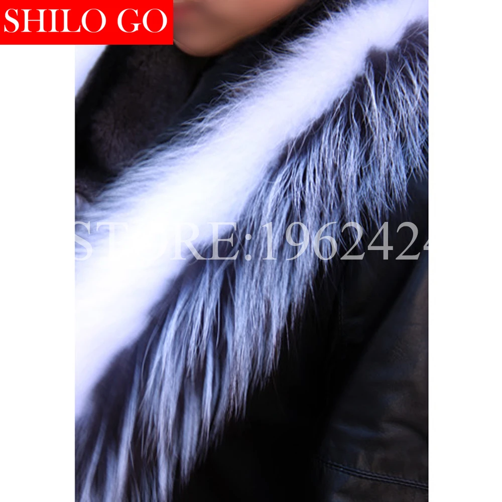 

2020 Winter New Fashion Women High-quality Finnish Silver Fox Fur White Fox Fur Purple Blue Rex Rabbit Fur Scarf Shawl