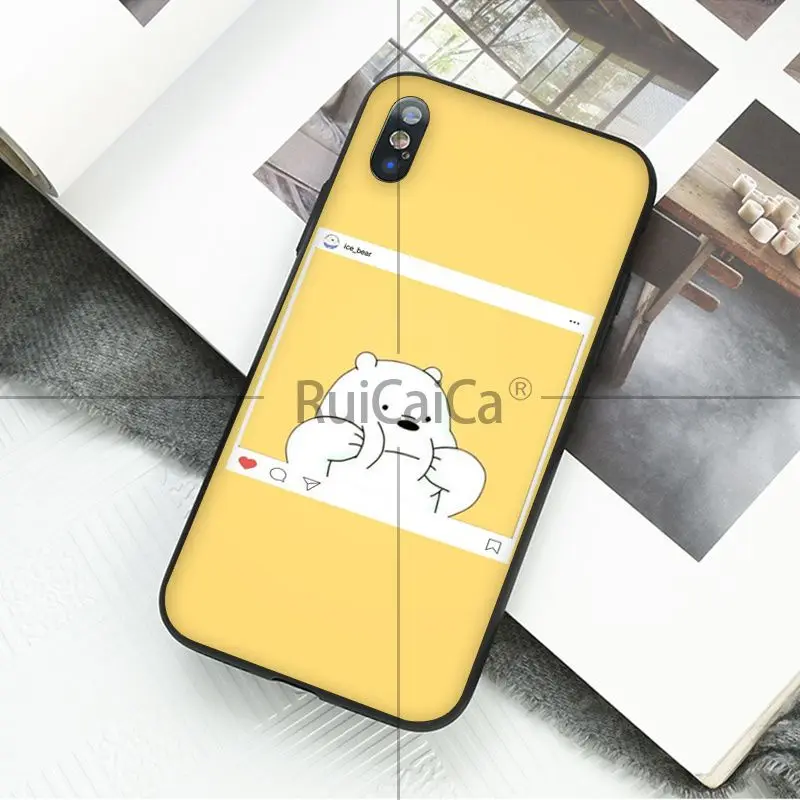 Ruicaica мультфильм милый Мы Голые Медведи DIY Роскошный Высокий протектор на конце