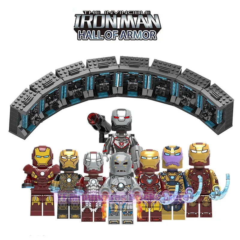Legoed Мстители 4 эндмейд Железный человек зал бронированная модель Marvel фигурки