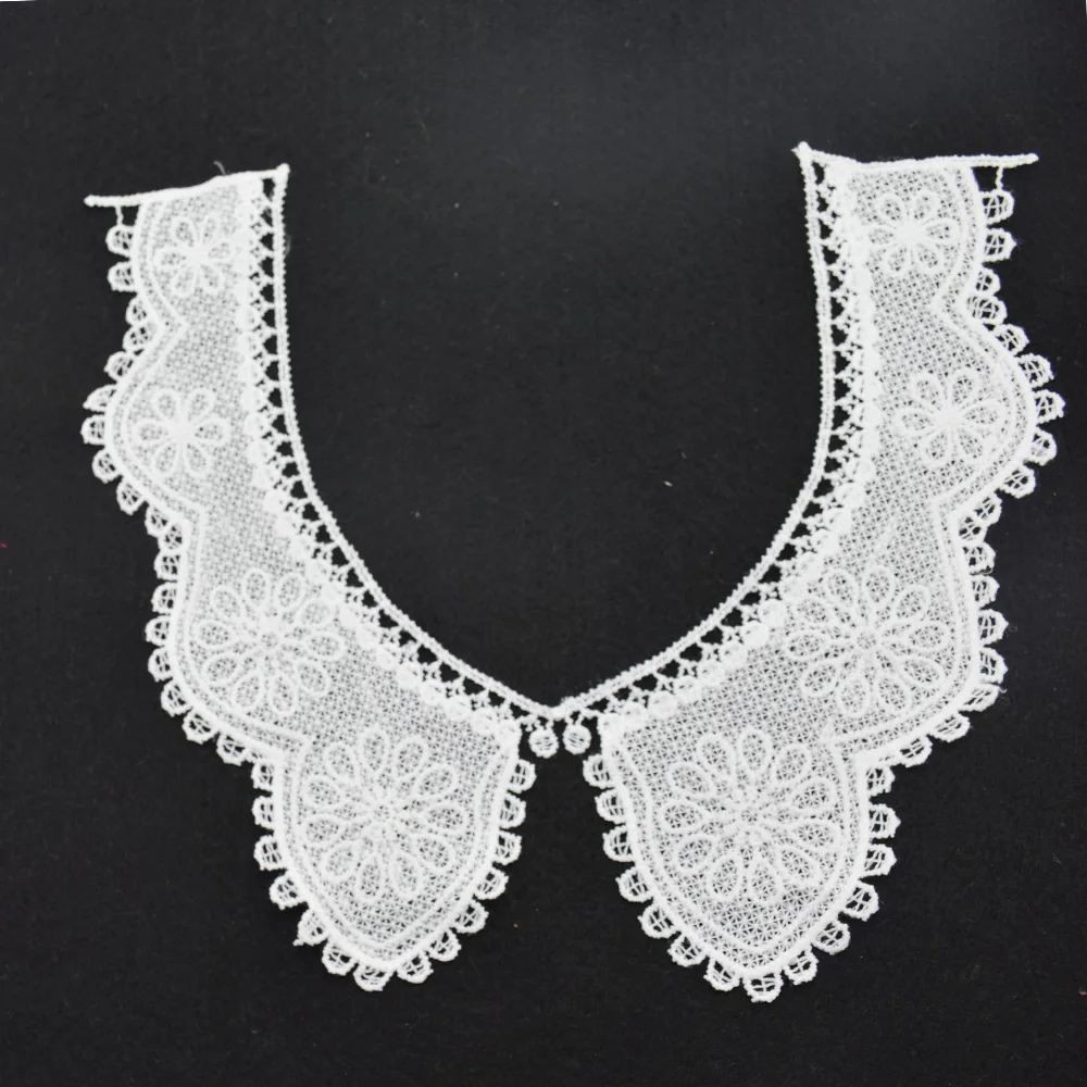 Кружевной фальшивый воротник белые вышитые поддельные кружевные воротники для