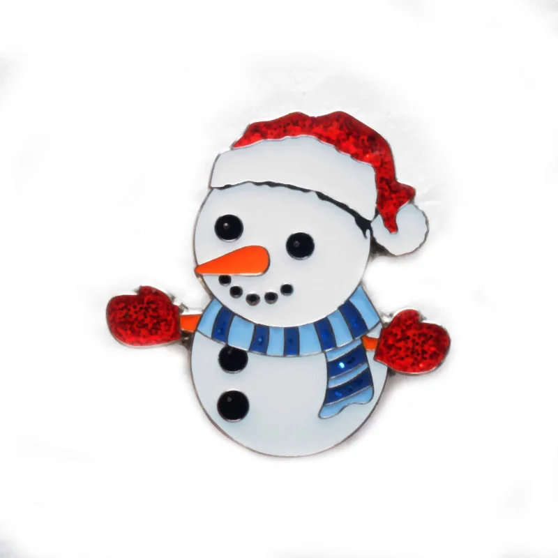 Бесплатная доставка (300 шт./лот) 25 мм Металлическая Булавка Snow man для праздничных