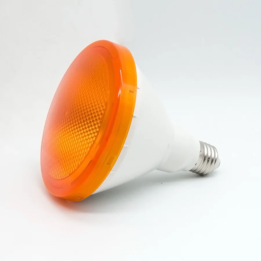 Yellow E27 Светодиодный точечный светильник, лампочка PAR38 12 Вт RGB многоцветный светодиодный зонтичные лампочки Водонепроницаемый IP65 Светодиодный прожектор супер яркий AC85-265V - Испускаемый цвет: Yellow