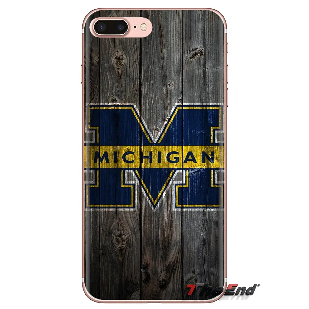 Soft Transparent Cases Go Blue Michigan Football M Logo For iPod Touch Apple iPhone 4 4S 5 5S SE 5C 6 6S 7 8 X XR XS Plus MAX |