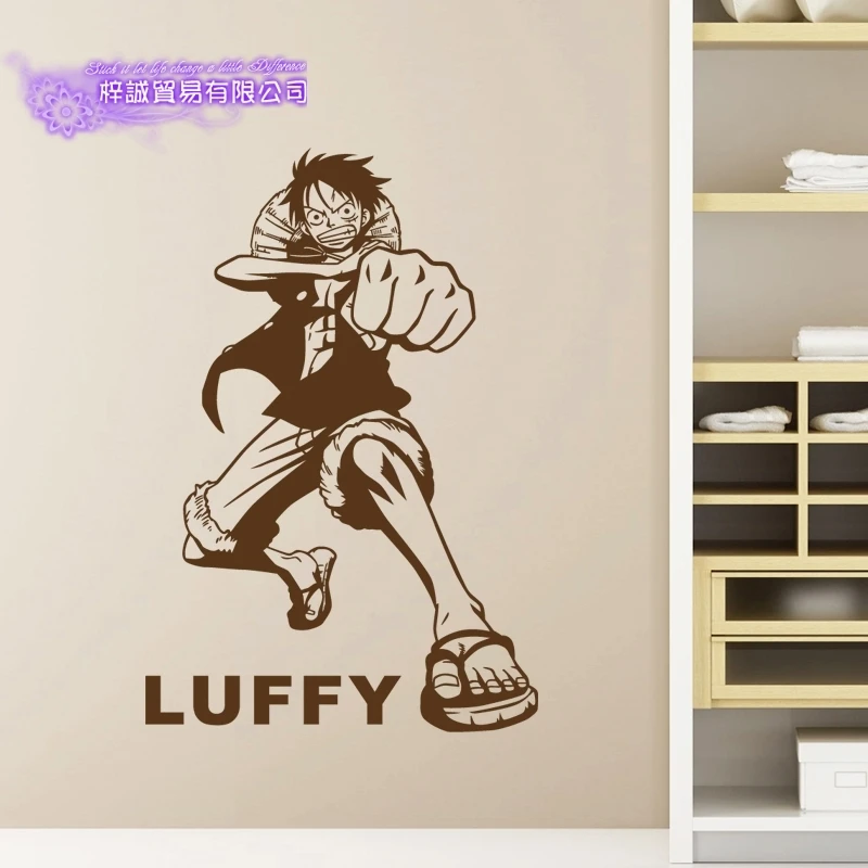 Виниловые наклейки на стену Luffy декоративные украшение для дома аниме один