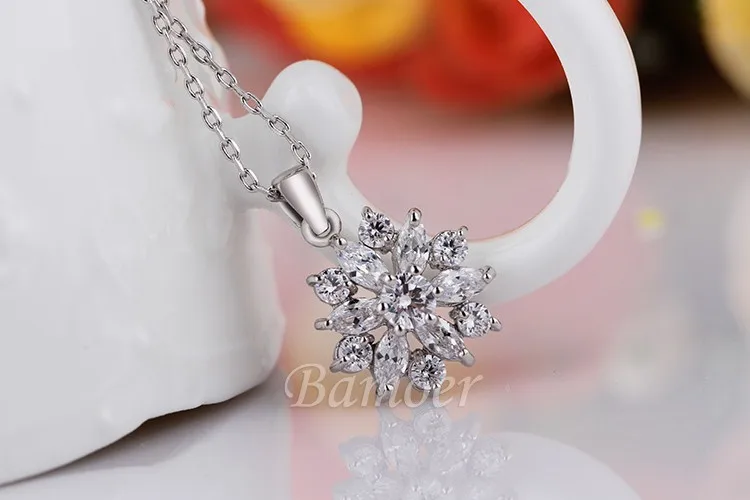 AliExpress,, золотой цвет, цветок, подвеска, ожерелья для женщин, высокое качество, циркон, кристалл, модные ювелирные изделия