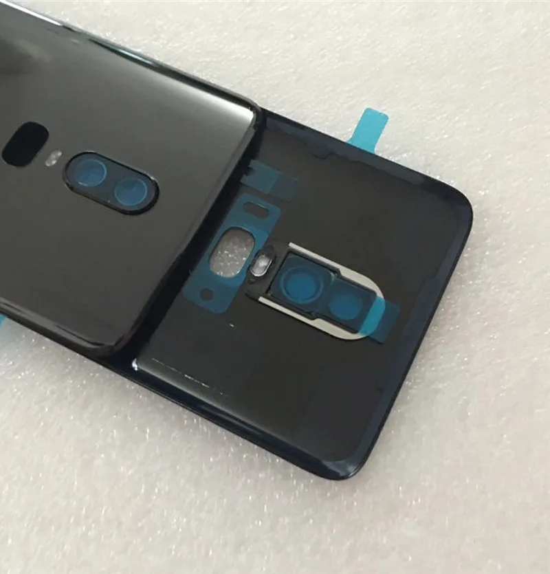 Оригинальный черный матовый чехол Oneplus 6 стеклянная задняя крышка батарейного