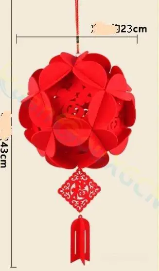 Сделай Сам нетканый китайский новогодний фестиваль Гортензия фонарь подвеска