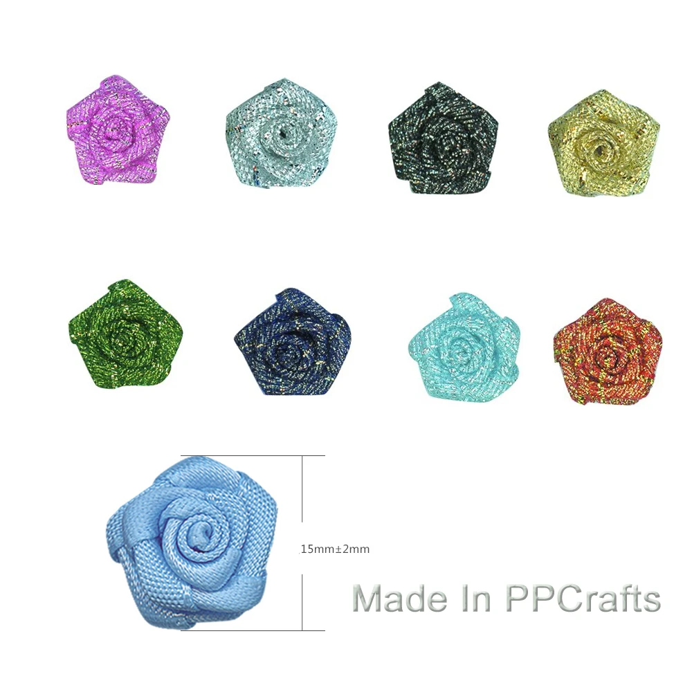 

3/8" Gold Onions Belt Ribbon Rose Flower For Wedding Hairbow DIY Crafts Toy 200pcs Free Shipping