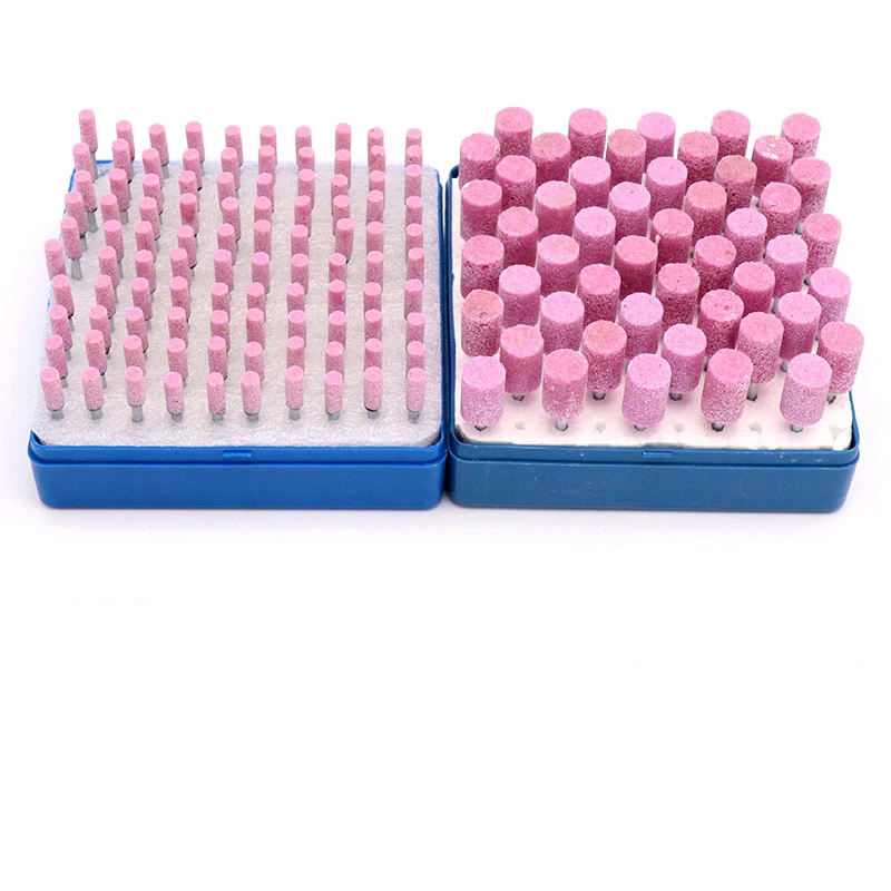 

100pcs Cone and Cylindrical Shape 3mm Shank Abrasive Mounted Stone Wheel For Dremel Rotary Power Tool Grinding Burr Wheel