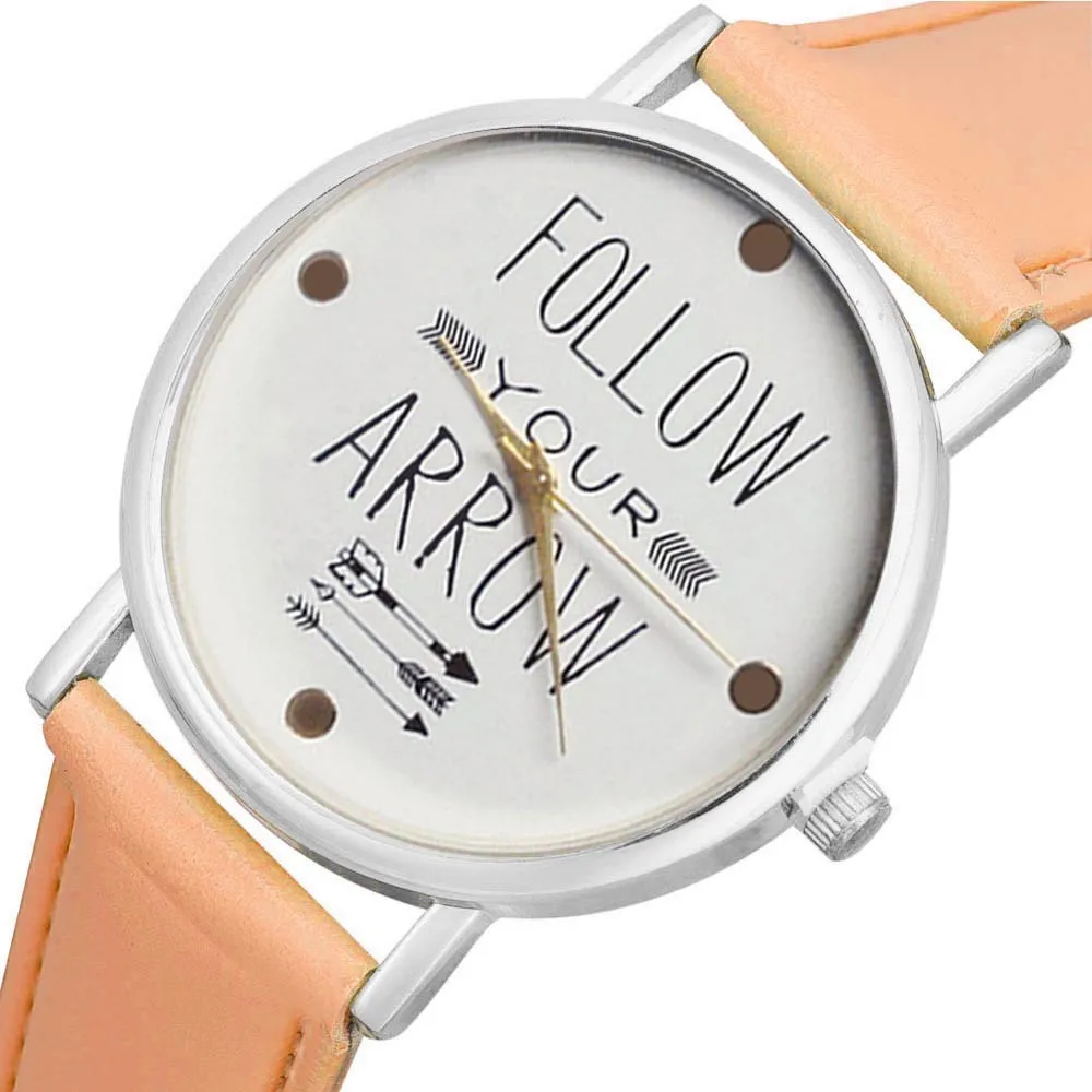 Женские наручные часы montre femme, Новое поступление, кожаный ремешок, цитата, аналоговые кварцевые часы Vogue, Прямая поставка& Ff