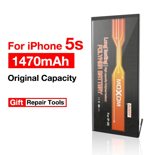 Аккумулятор MOXOM для iPhone 5S 5, аккумулятор 1560 мА/ч, мобильный телефон для iPhone 5S, сменный литий-полимерный аккумулятор - Цвет: IP-5S