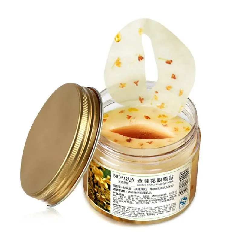 Бренд Osmanthus Eyemask Золото османтуса Ffresh лепестки, маска для глаз, уход за кожей вокруг глаз, анти темный круг, анти-отечность