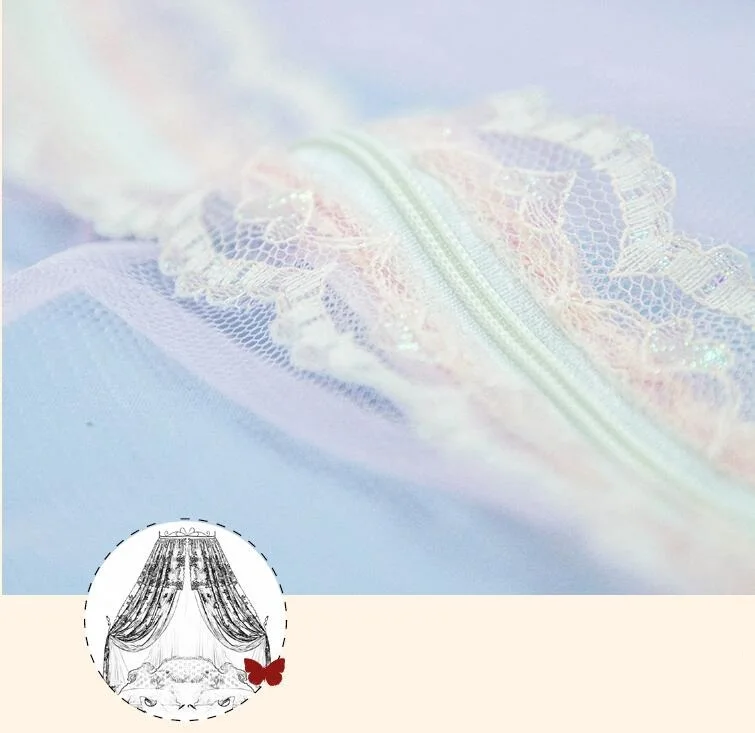 Роскошный дворец принцессы Pastorable москитная сетка с цветочным принтом кровать