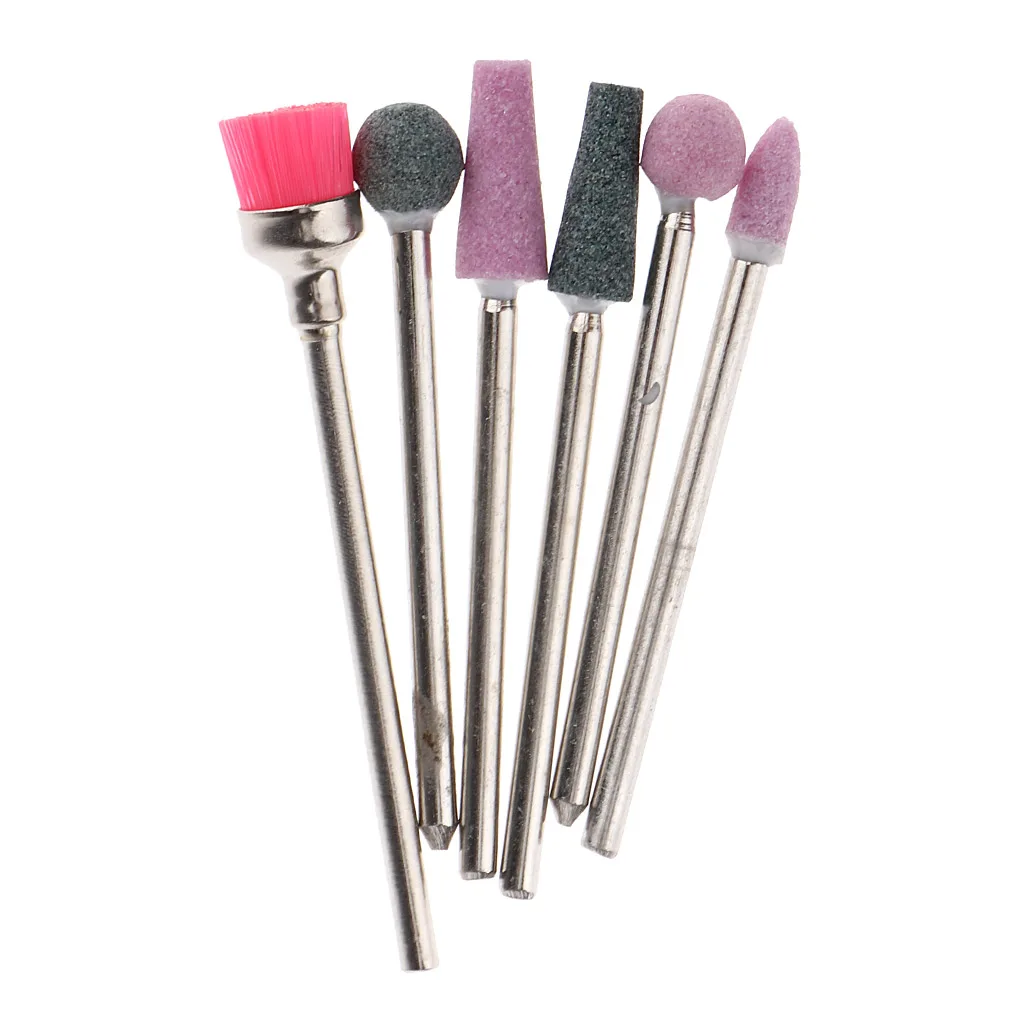 Набор сверл для ногтей кутикулы 6 шт. карбид кремния пилки маникюрный педикюр 3/32