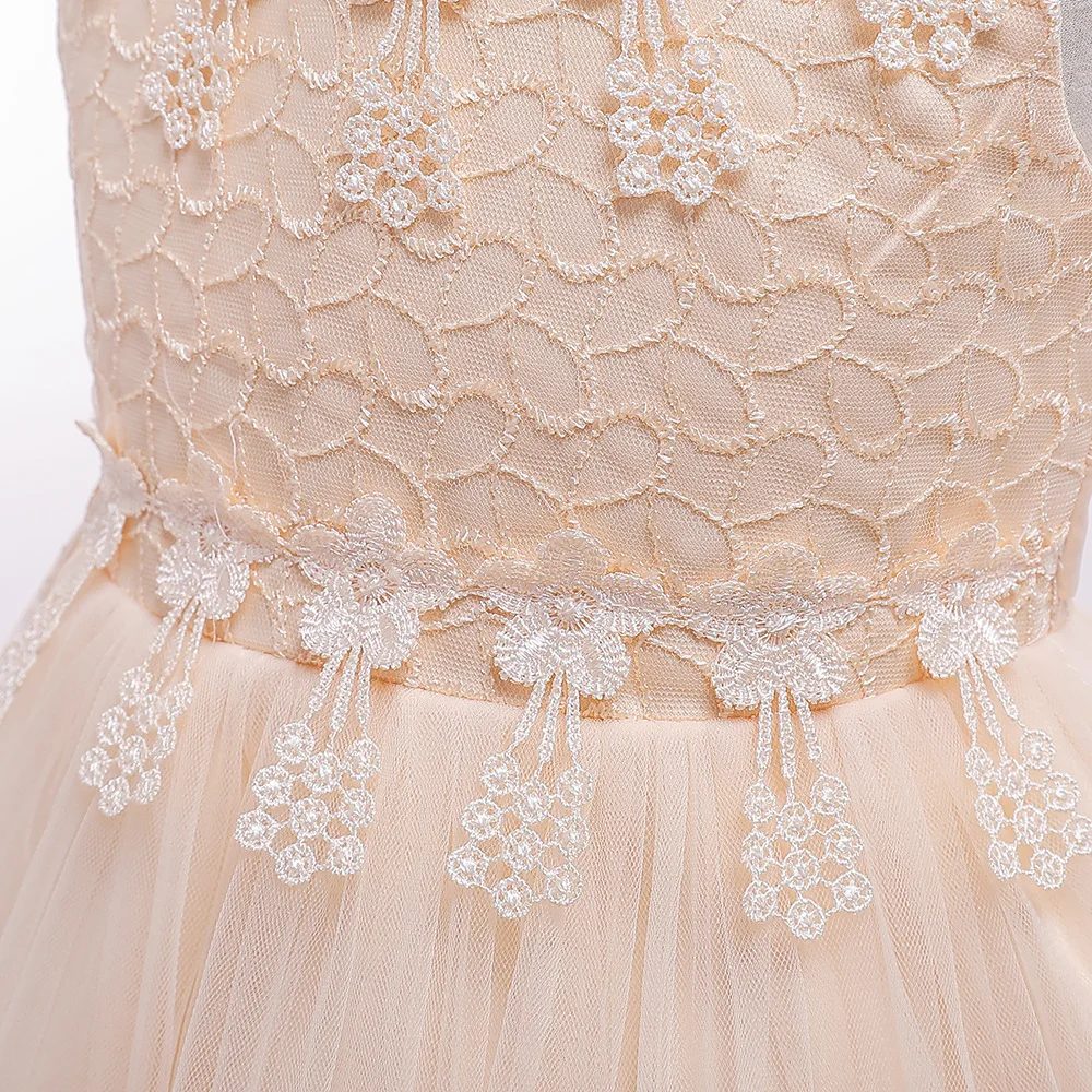 Ballgown Кружева Красный Строгая детская одежда принцессы праздничные платья для детей возрастом от 3 до 10 лет платье для первого причастия