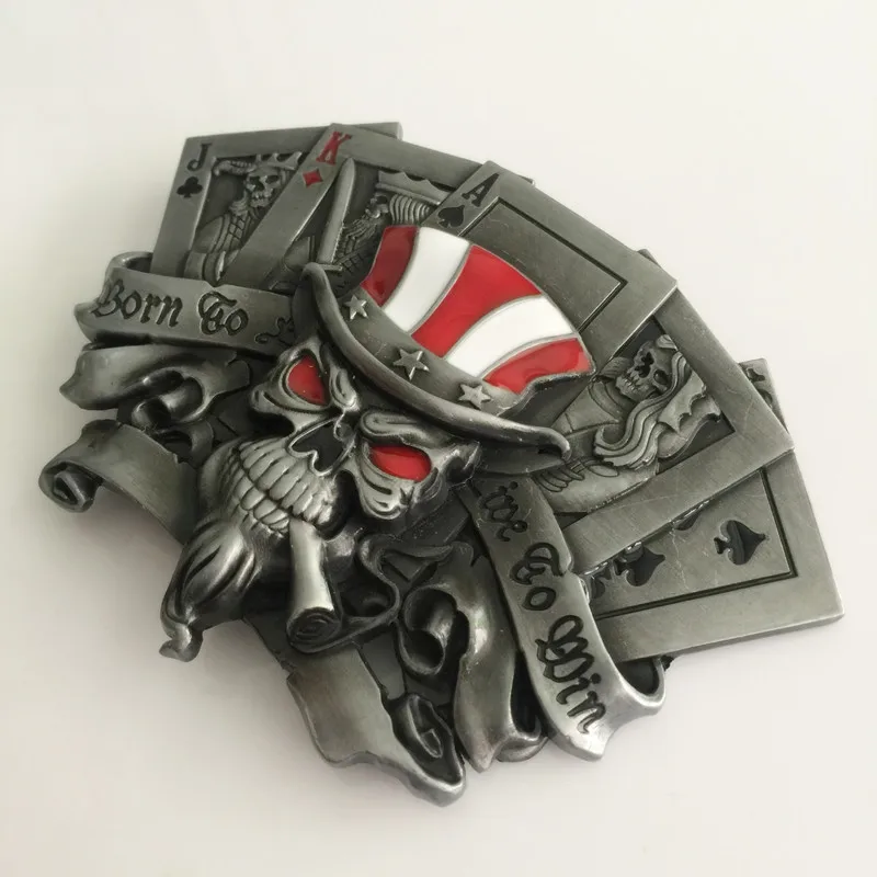 Розничная продажа новый стиль классные металлические пряжки JQKA с игральными