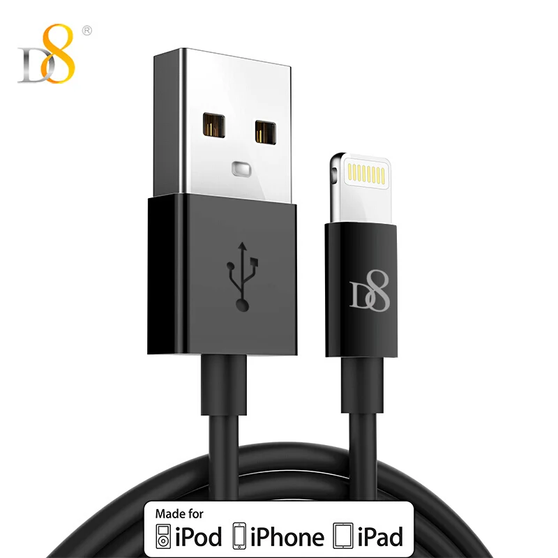 D8 синхро-адаптер длиной 1 м/3 м MFi мобильного телефона Кабели для iphone XS MAX XR X 8 7 Plus 6s 5