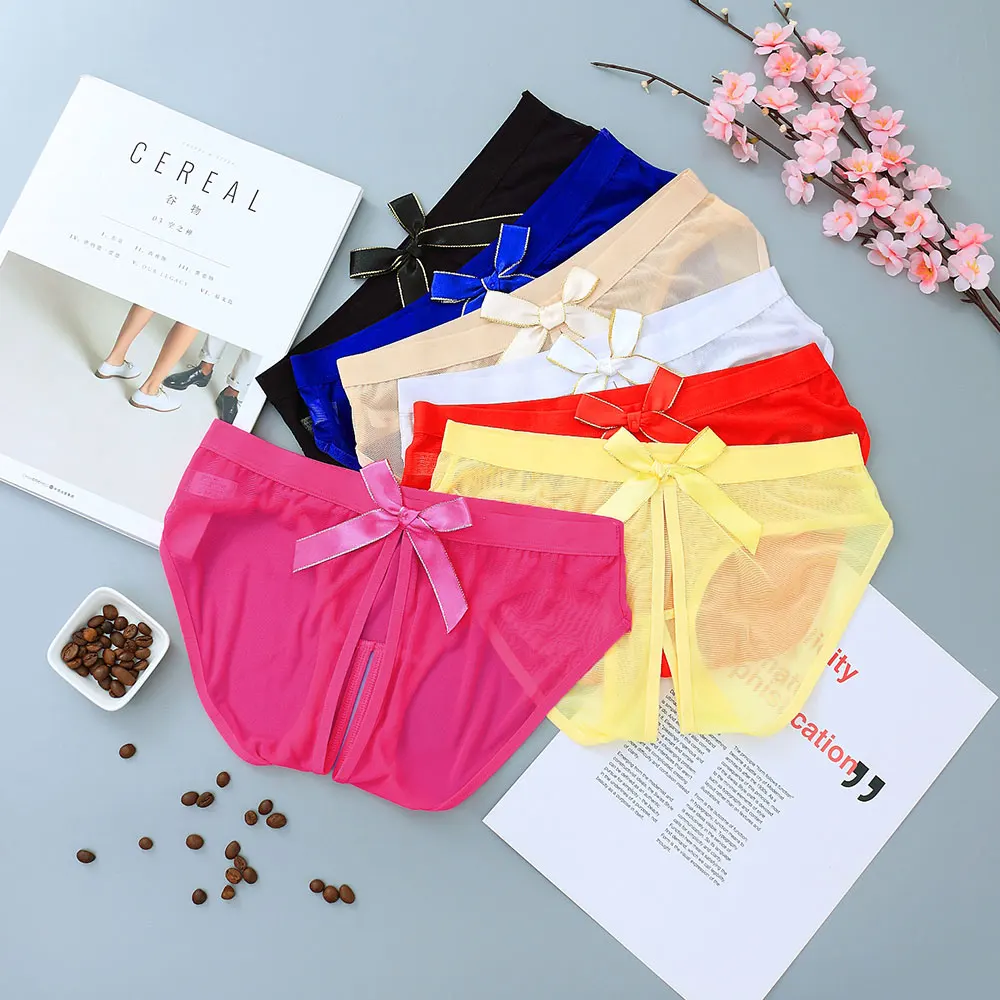 Luckymily женские нижнее бельё для девочек пикантные Бесшовные белье Cheeky открытым стринги с низкой талией трусики женщин секс игрушки сетки