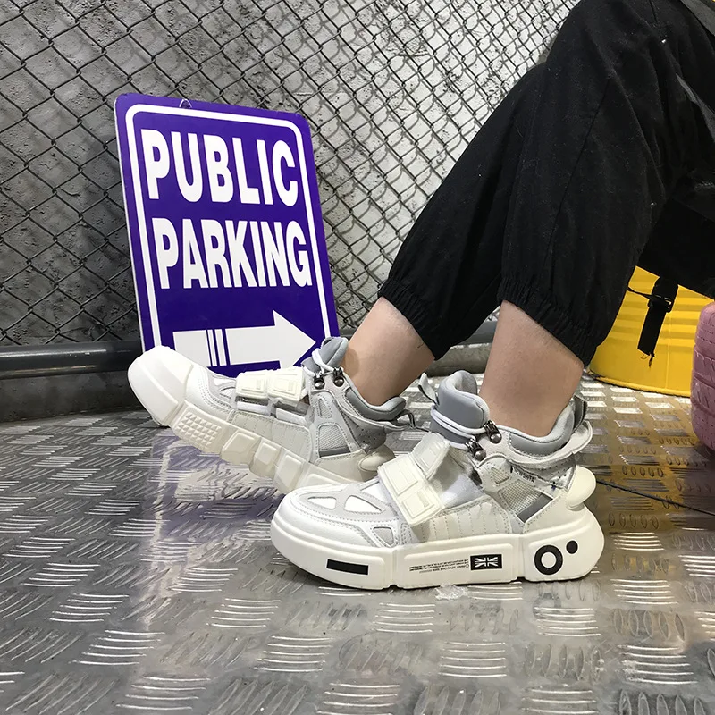 Модная мужская обувь для уличных танцев в стиле хип-хоп; белые кроссовки с высоким берцем; сезон осень-лето; повседневная обувь унисекс для мальчиков; zapatos hombre