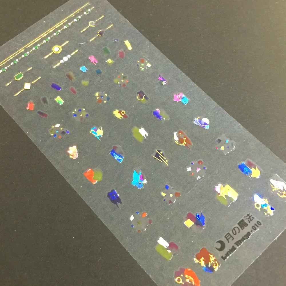 

Newest MGM-012 nail sticker 3d back glue nail decals rhinestones DIY decorations for nail wraps